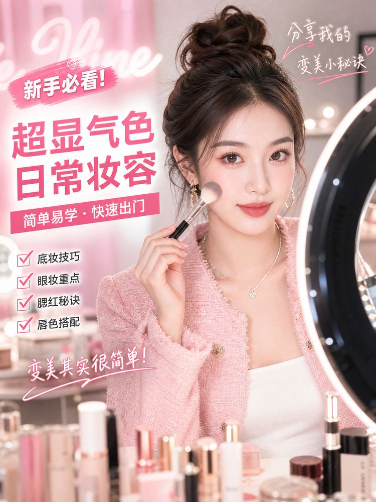 看片美妆视频教程-超显气色日常妆容
